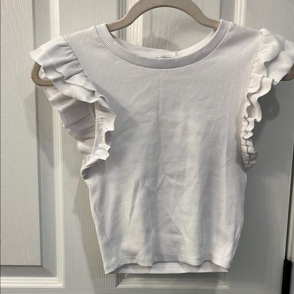 Zara Ruffle Sleeve Top